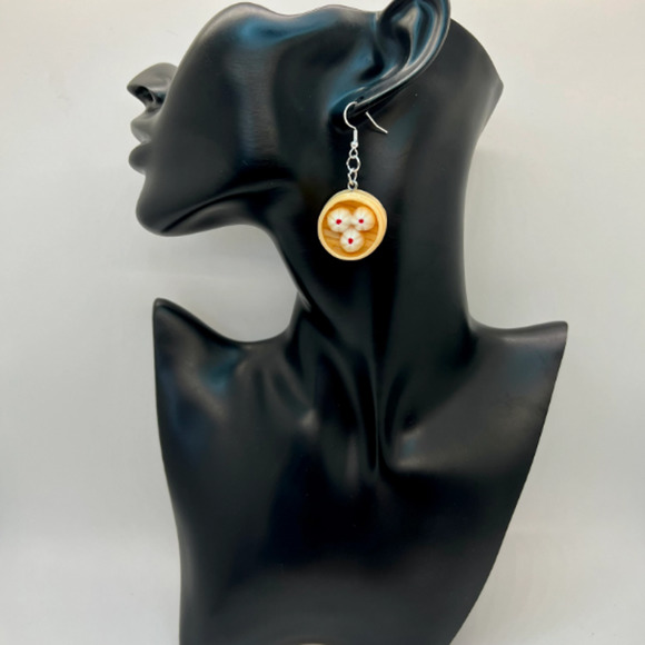 Dumpling Earrings - Dim Sum Dumplings - Steamer Earrings - Asian Earrings - Picture 9 of 10
